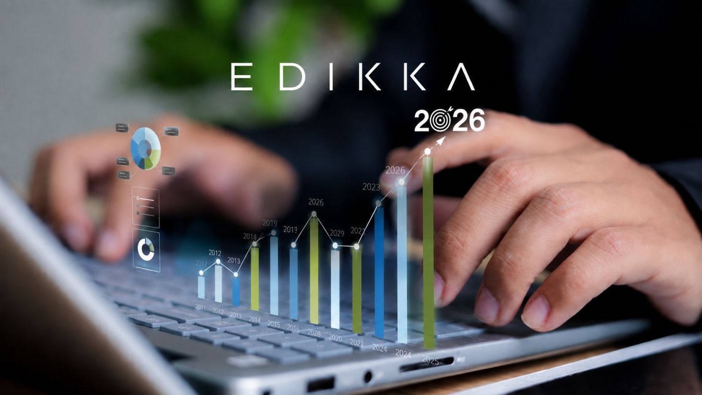 Visuel Edikka de l’étude GEO 2026 avec graphiques de progression