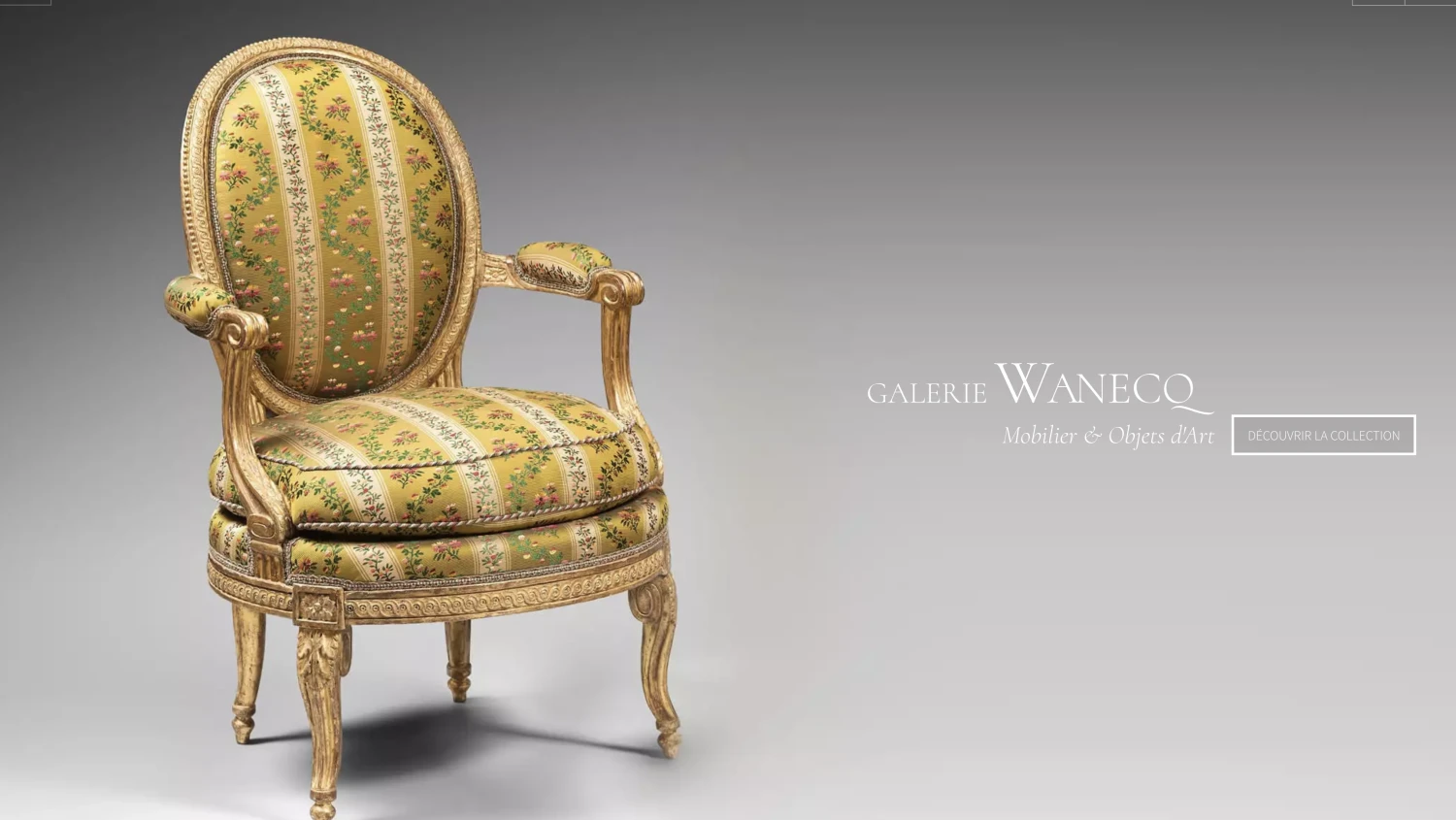 Création du site Galerie Wanecq, mobilier et objets d’art anciens