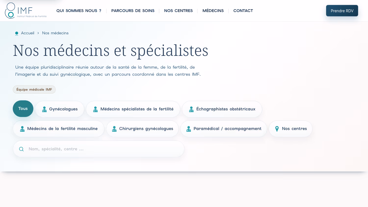 Médecins et spécialistes